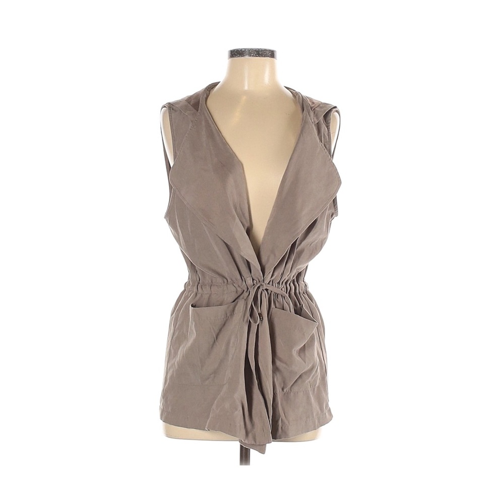 Francesca's Women's Medium Hooded Vest withPockets